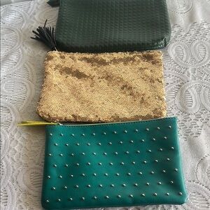 Green, Gold, and Teal Women's Clutch Set